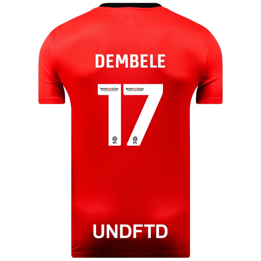 Herren Siriki Dembélé #17 Rot Auswärtstrikot Trikot 2023/24 T-Shirt Belgien