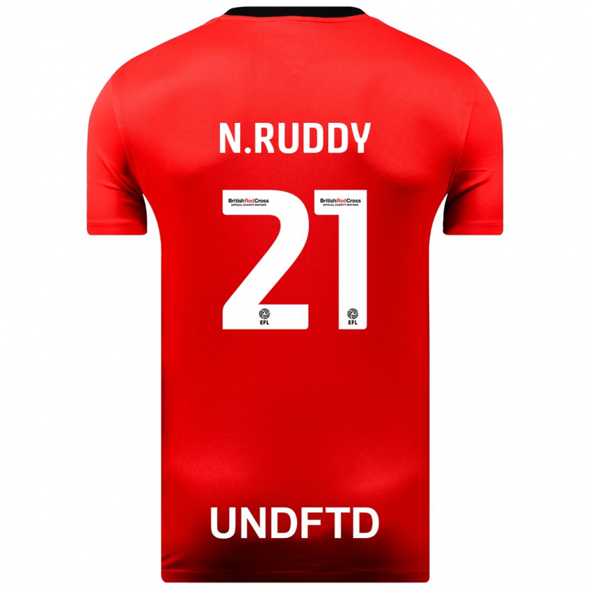 Herren John Ruddy #21 Rot Auswärtstrikot Trikot 2023/24 T-Shirt Belgien