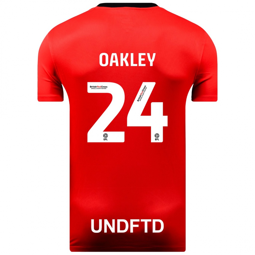 Herren Marcel Oakley #24 Rot Auswärtstrikot Trikot 2023/24 T-Shirt Belgien