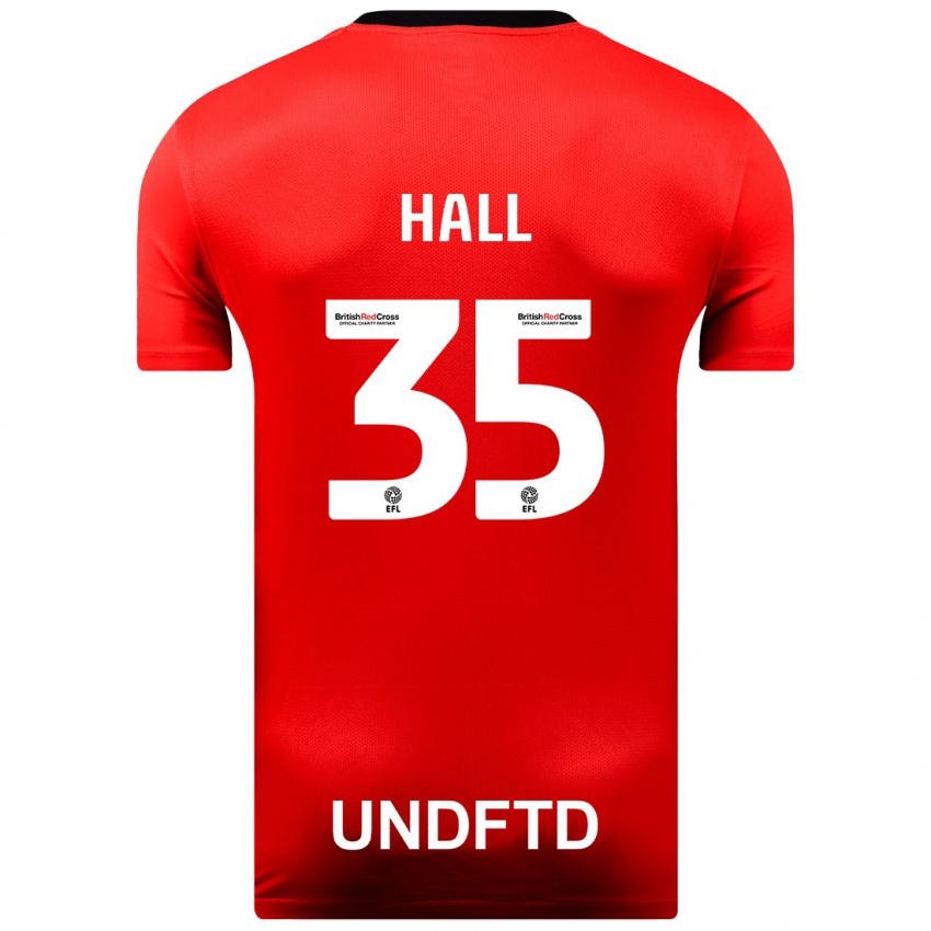Herren George Hall #35 Rot Auswärtstrikot Trikot 2023/24 T-Shirt Belgien