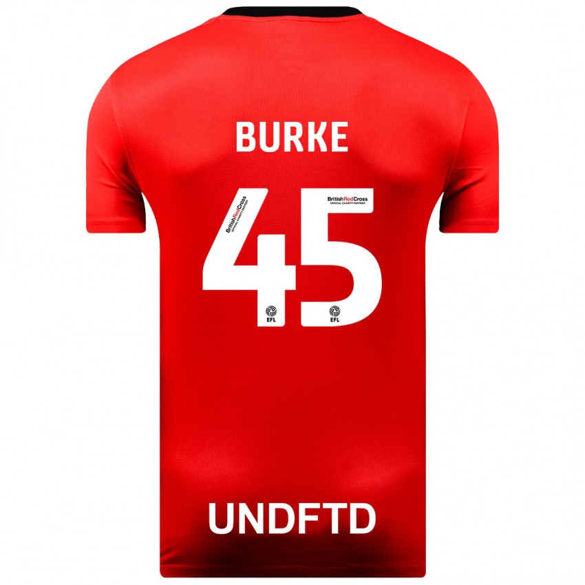 Herren Oliver Burke #45 Rot Auswärtstrikot Trikot 2023/24 T-Shirt Belgien