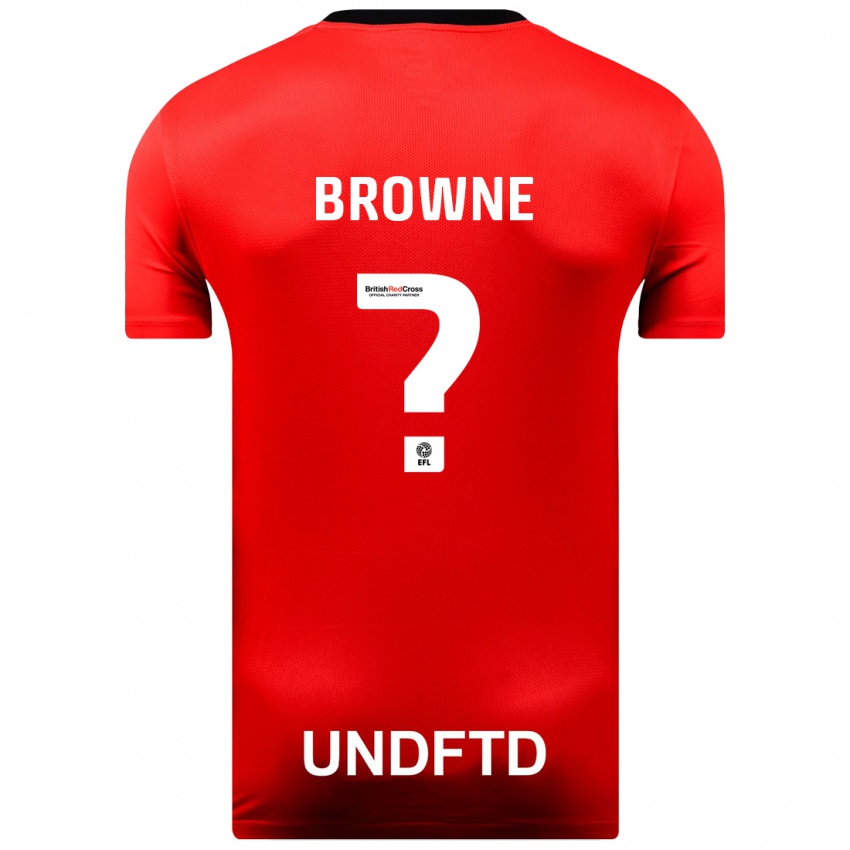 Herren Rico Browne #0 Rot Auswärtstrikot Trikot 2023/24 T-Shirt Belgien