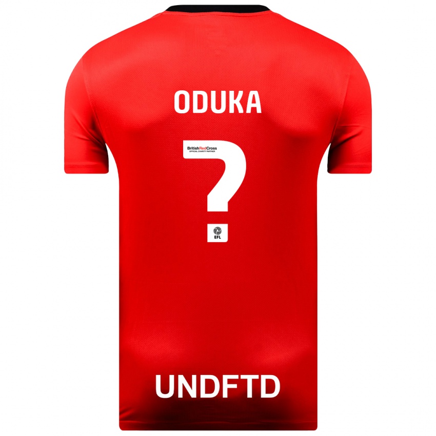 Herren Engwau Oduka #0 Rot Auswärtstrikot Trikot 2023/24 T-Shirt Belgien
