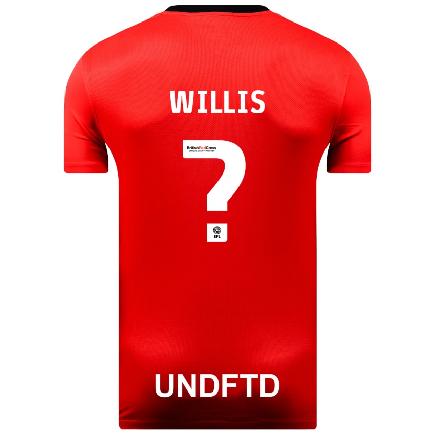 Herren Zach Willis #0 Rot Auswärtstrikot Trikot 2023/24 T-Shirt Belgien