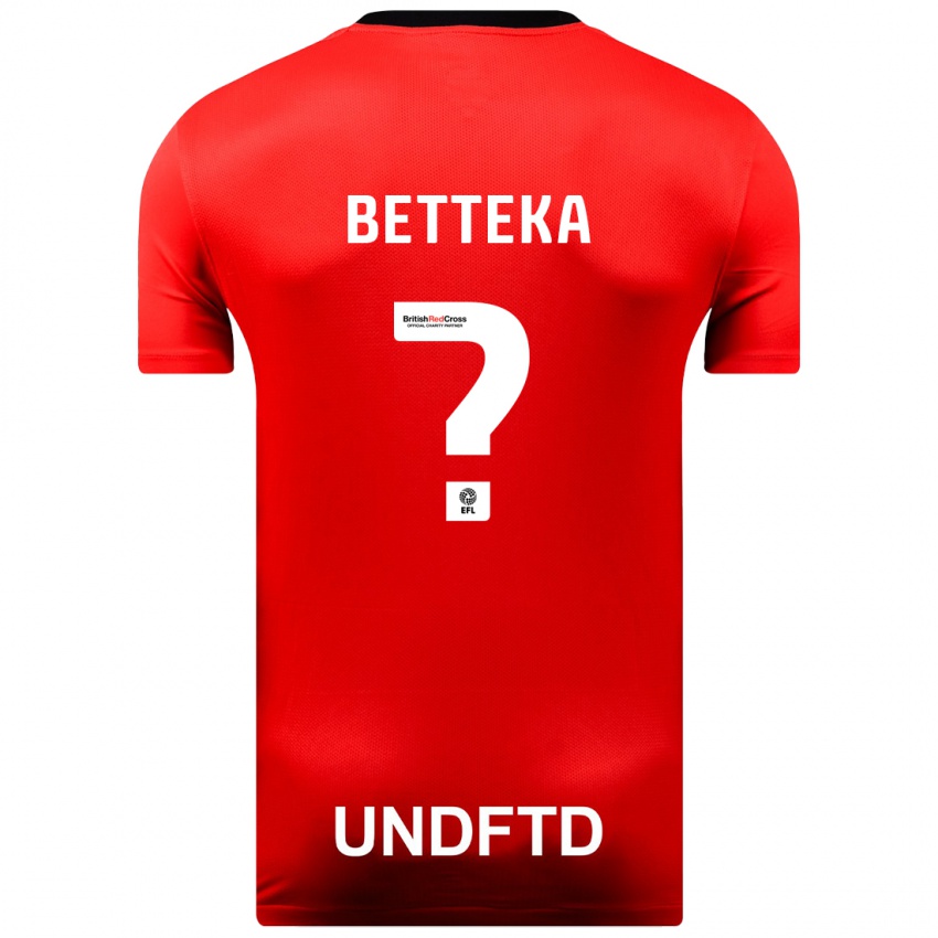 Herren Zaid Betteka #0 Rot Auswärtstrikot Trikot 2023/24 T-Shirt Belgien
