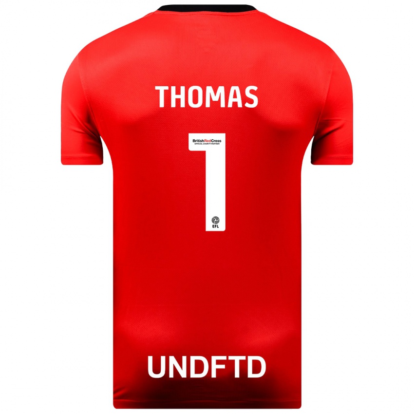 Herren Lucy Thomas #1 Rot Auswärtstrikot Trikot 2023/24 T-Shirt Belgien