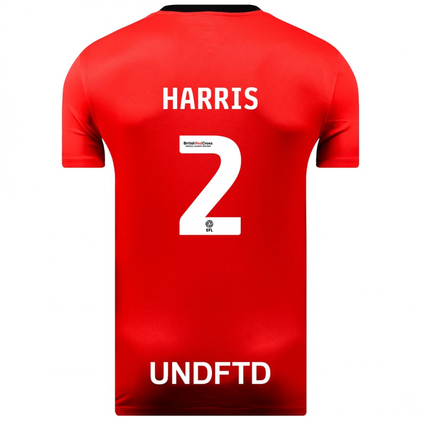 Herren Martha Harris #2 Rot Auswärtstrikot Trikot 2023/24 T-Shirt Belgien