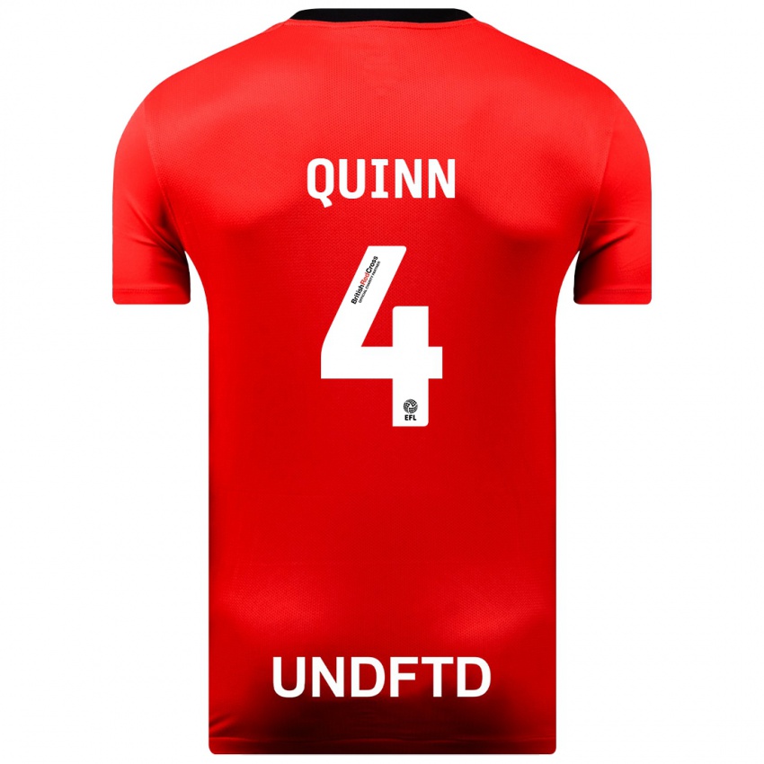 Herren Louise Catherine Quinn #4 Rot Auswärtstrikot Trikot 2023/24 T-Shirt Belgien