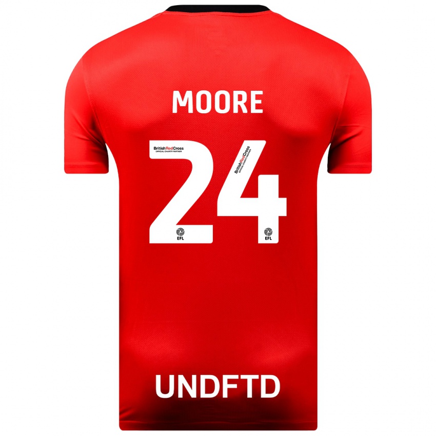 Herren Jade Ellis Moore #24 Rot Auswärtstrikot Trikot 2023/24 T-Shirt Belgien