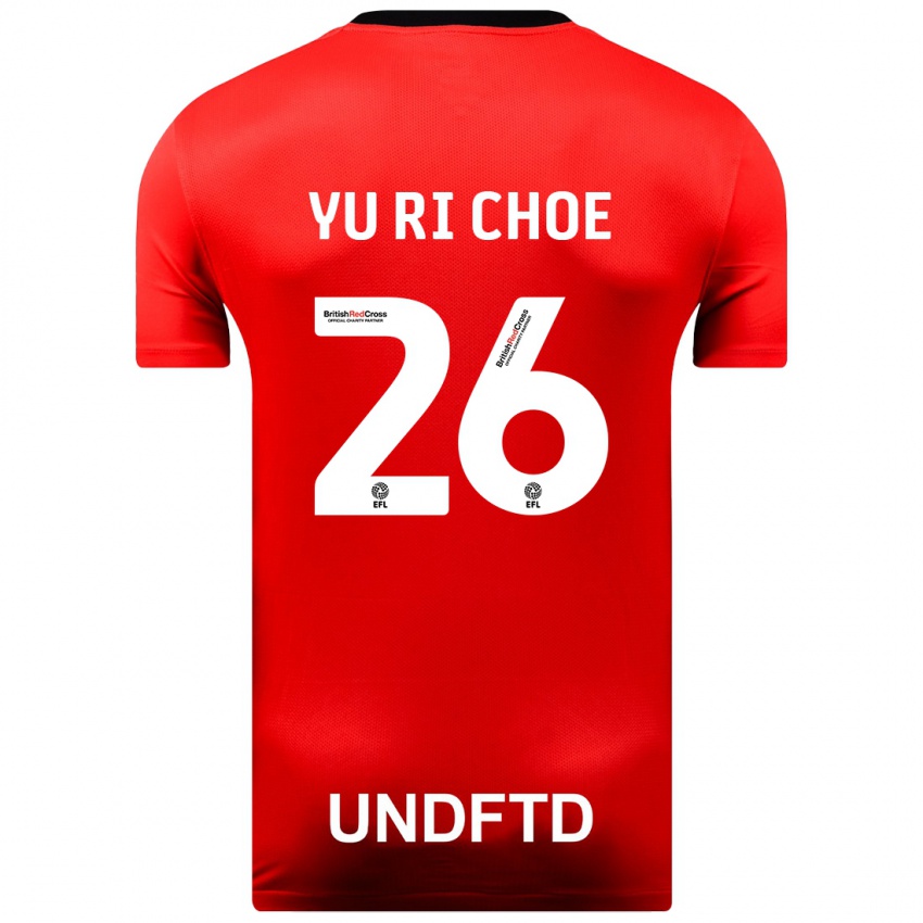 Herren Yu-Ri Choe #26 Rot Auswärtstrikot Trikot 2023/24 T-Shirt Belgien