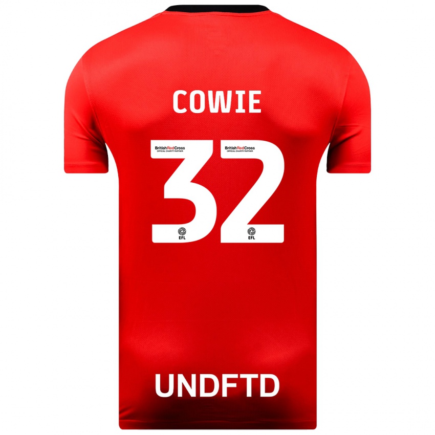 Herren Abbie Cowie #32 Rot Auswärtstrikot Trikot 2023/24 T-Shirt Belgien