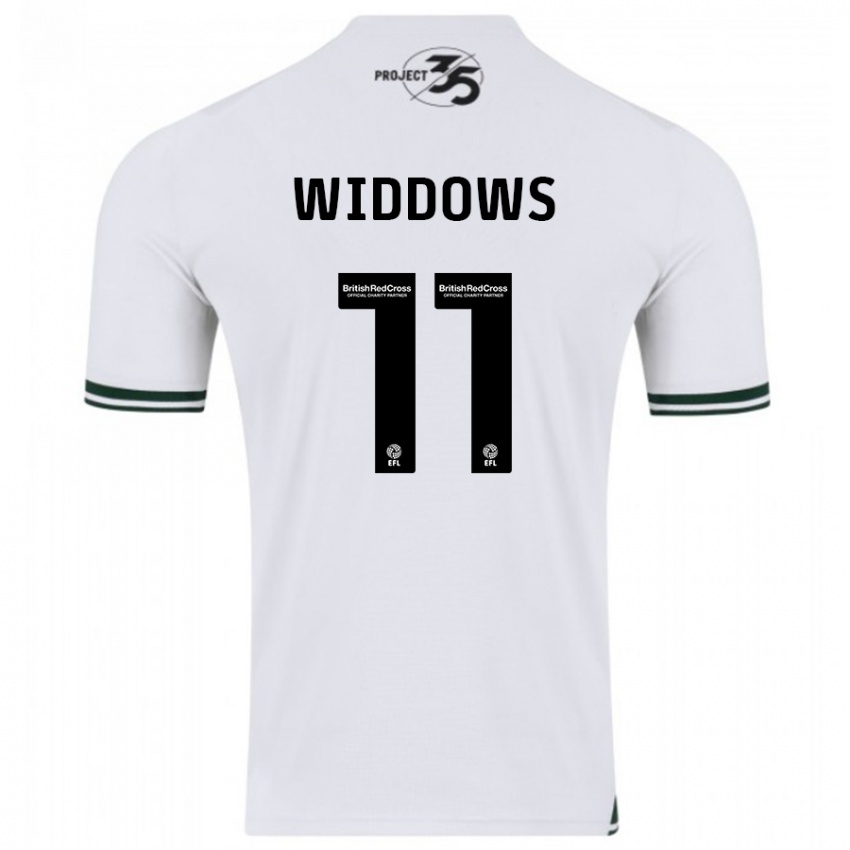 Herren Jade Widdows #11 Weiß Auswärtstrikot Trikot 2023/24 T-Shirt Belgien