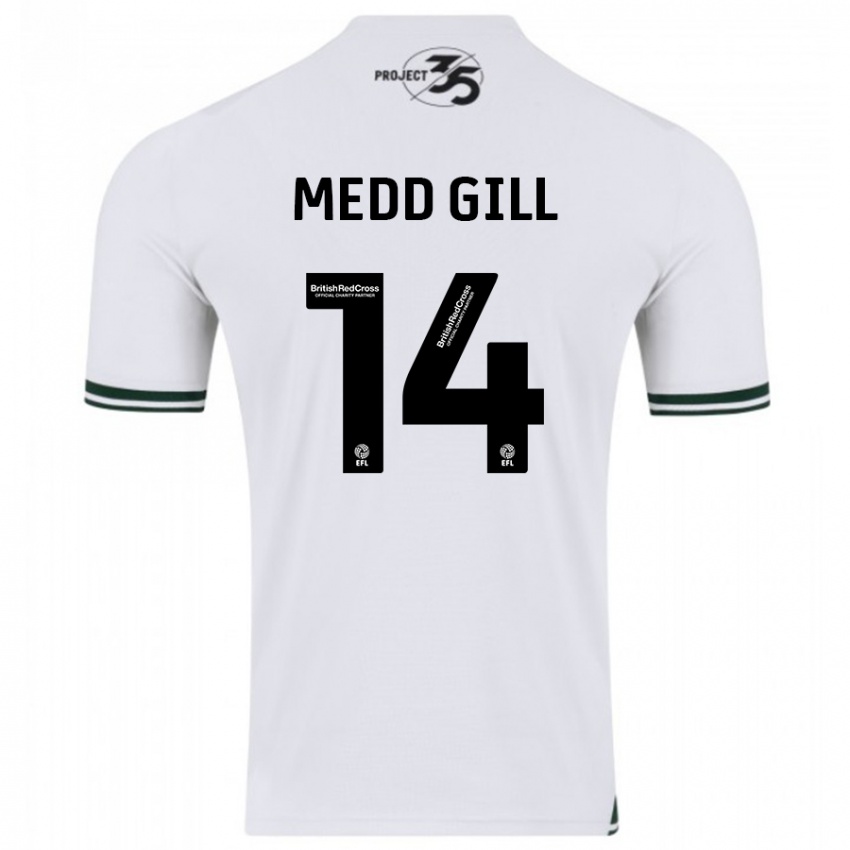 Herren Tamsin Medd-Gill #14 Weiß Auswärtstrikot Trikot 2023/24 T-Shirt Belgien