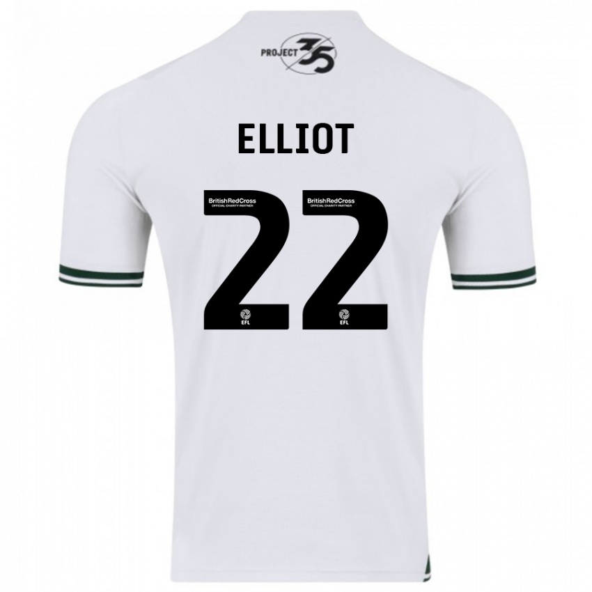 Herren Emily Elliot #22 Weiß Auswärtstrikot Trikot 2023/24 T-Shirt Belgien