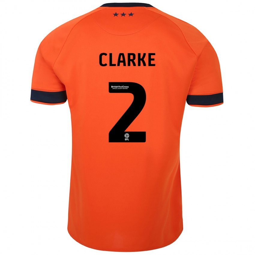 Herren Harry Clarke #2 Orangefarben Auswärtstrikot Trikot 2023/24 T-Shirt Belgien