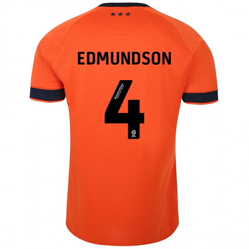 Herren George Edmundson #4 Orangefarben Auswärtstrikot Trikot 2023/24 T-Shirt Belgien