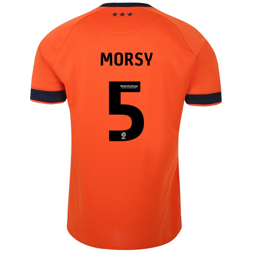 Herren Samy Morsy #5 Orangefarben Auswärtstrikot Trikot 2023/24 T-Shirt Belgien