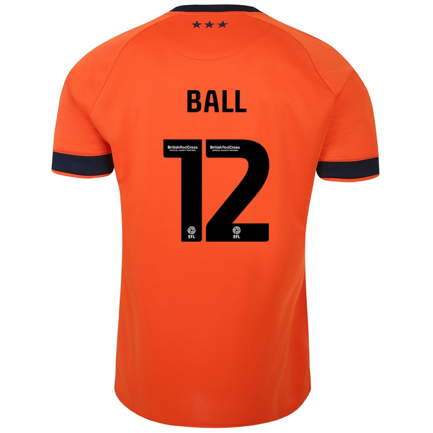 Herren Dominic Ball #12 Orangefarben Auswärtstrikot Trikot 2023/24 T-Shirt Belgien