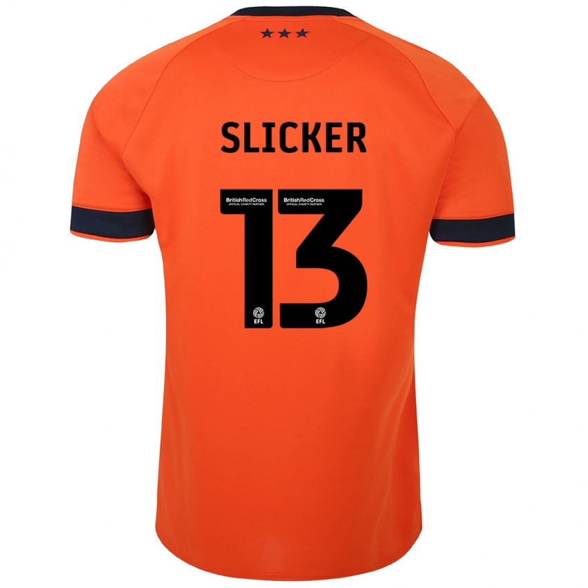 Herren Cieran Slicker #13 Orangefarben Auswärtstrikot Trikot 2023/24 T-Shirt Belgien