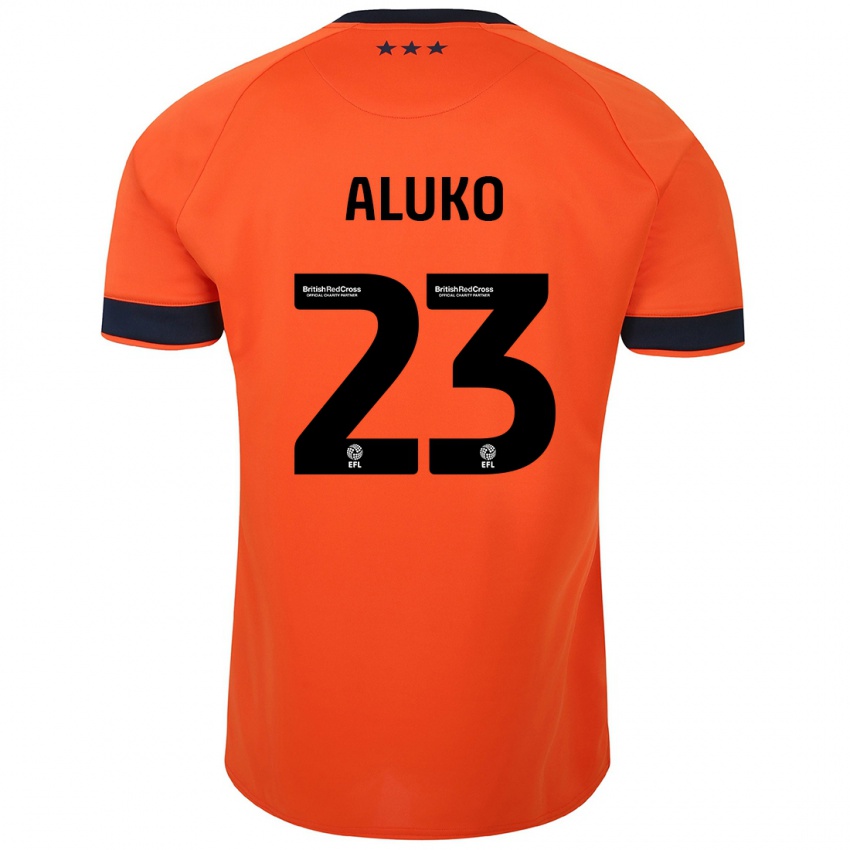 Herren Sone Aluko #23 Orangefarben Auswärtstrikot Trikot 2023/24 T-Shirt Belgien