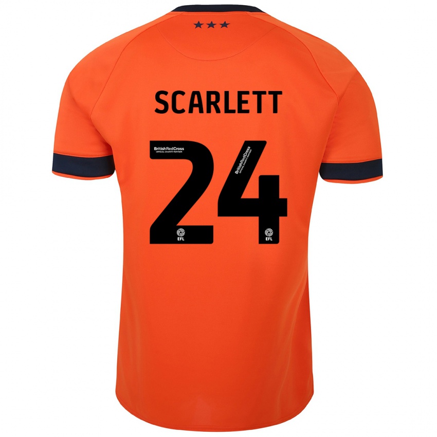 Herren Dane Scarlett #24 Orangefarben Auswärtstrikot Trikot 2023/24 T-Shirt Belgien