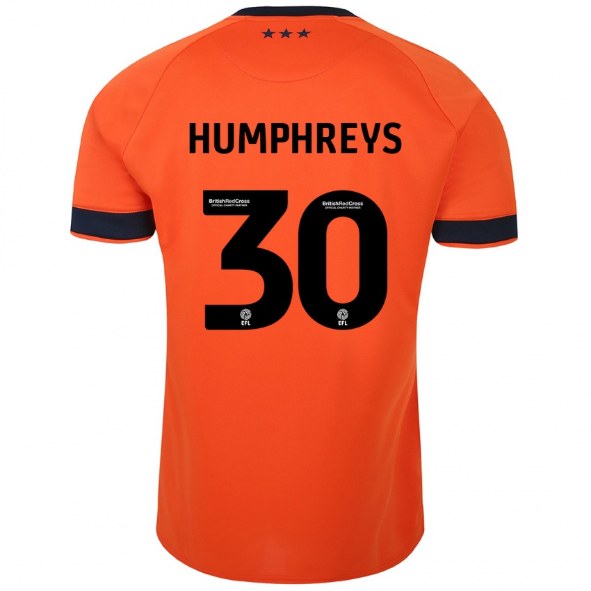 Herren Cameron Humphreys #30 Orangefarben Auswärtstrikot Trikot 2023/24 T-Shirt Belgien