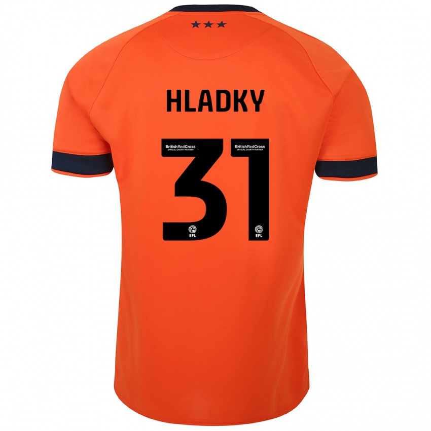Herren Vaclav Hladky #31 Orangefarben Auswärtstrikot Trikot 2023/24 T-Shirt Belgien