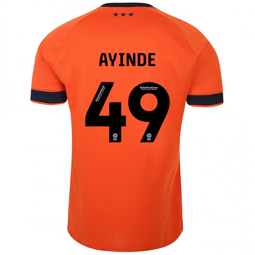 Herren Leon Ayinde #49 Orangefarben Auswärtstrikot Trikot 2023/24 T-Shirt Belgien