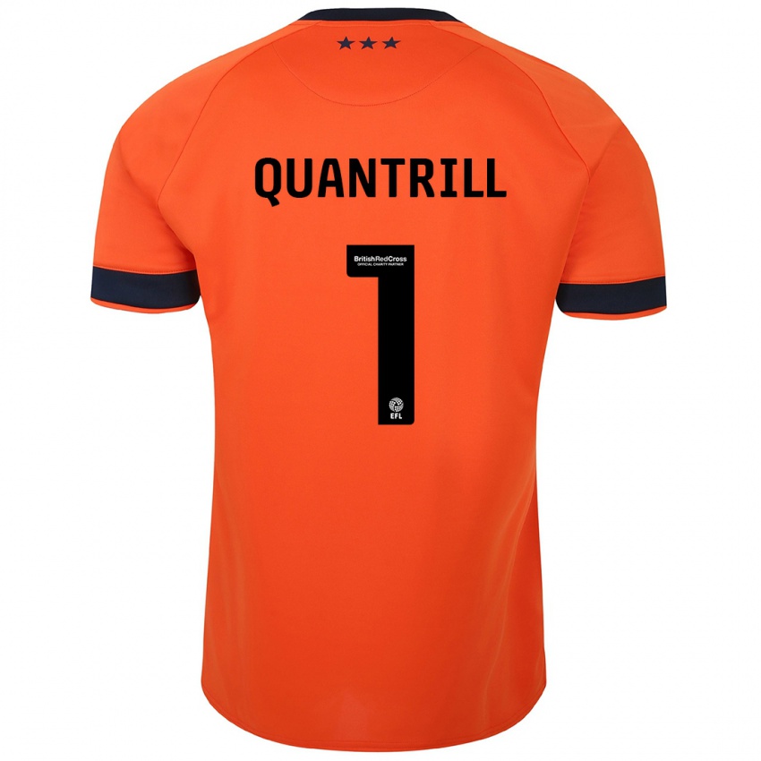 Herren Sarah Quantrill #1 Orangefarben Auswärtstrikot Trikot 2023/24 T-Shirt Belgien