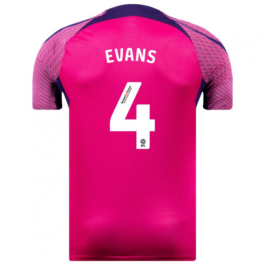 Herren Corry Evans #4 Lila Auswärtstrikot Trikot 2023/24 T-Shirt Belgien