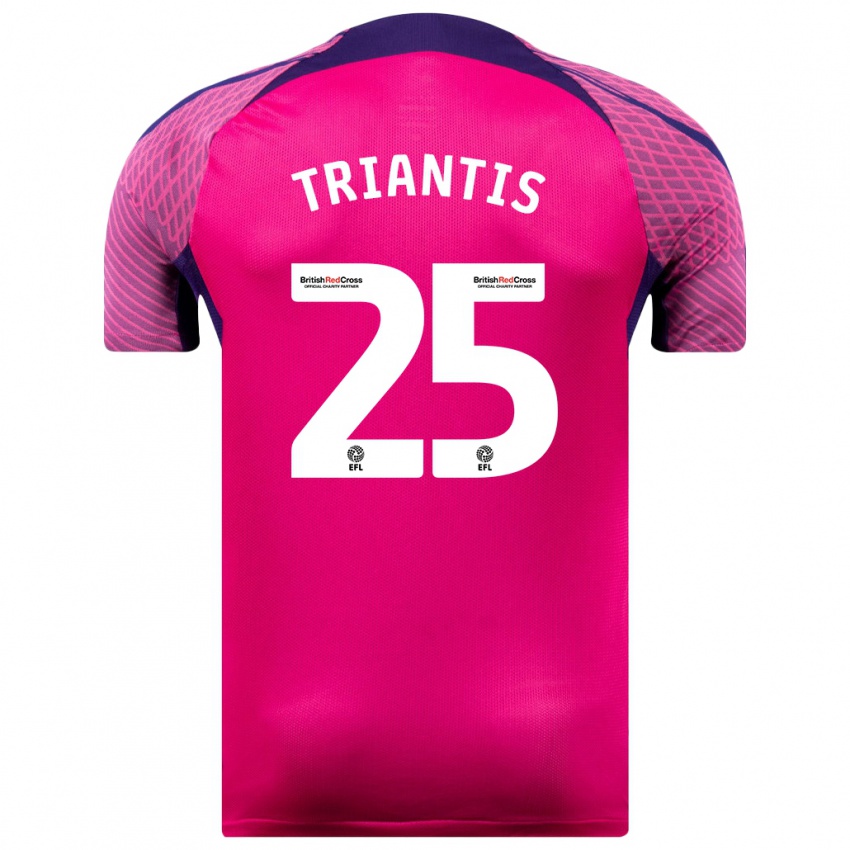 Herren Nectarios Triantis #25 Lila Auswärtstrikot Trikot 2023/24 T-Shirt Belgien