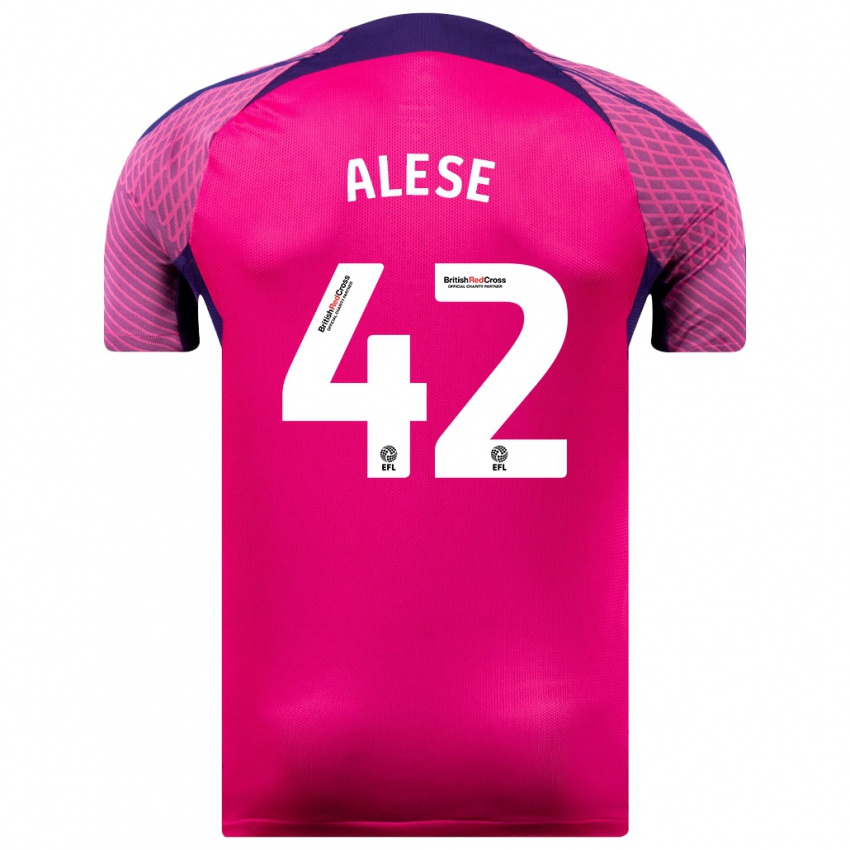 Herren Aji Alese #42 Lila Auswärtstrikot Trikot 2023/24 T-Shirt Belgien