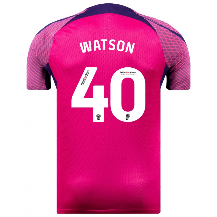 Herren Tom Watson #40 Lila Auswärtstrikot Trikot 2023/24 T-Shirt Belgien