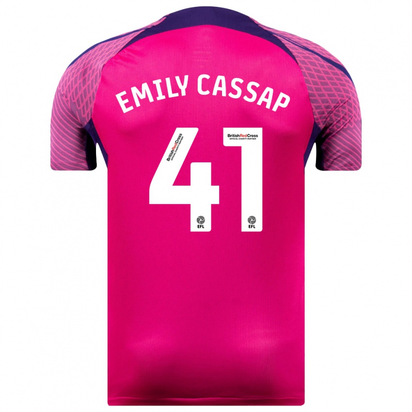 Heren Emily Cassap #41 Paars Uitshirt Uittenue 2023/24 T-Shirt België