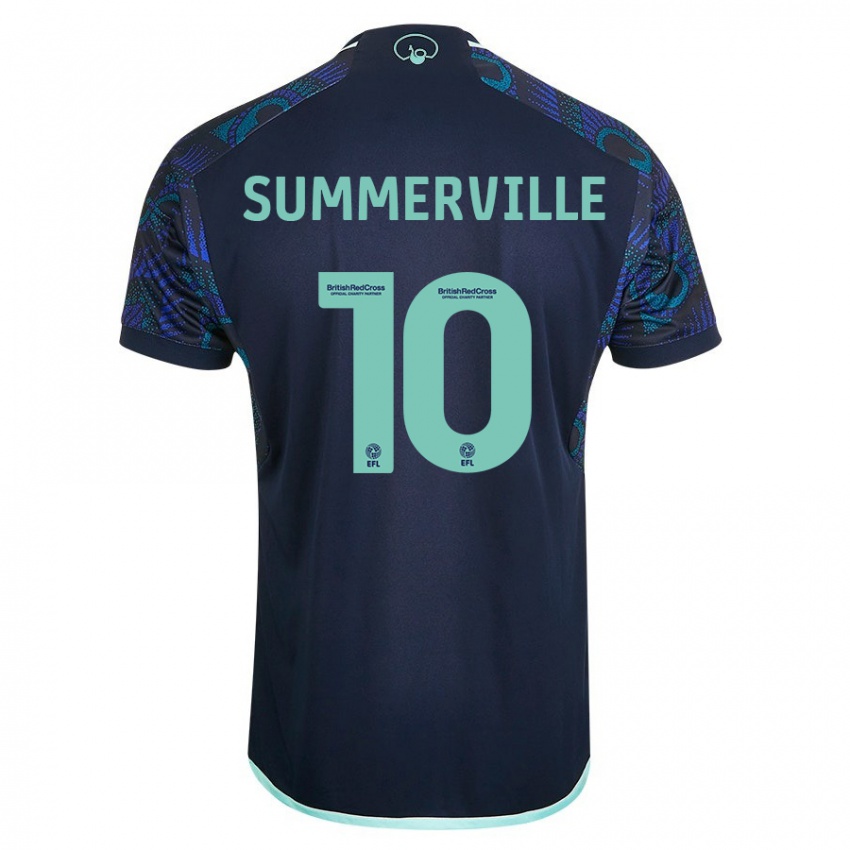 Homme Maillot Crysencio Summerville #10 Bleu Tenues Extérieur 2023/24 T-Shirt Belgique