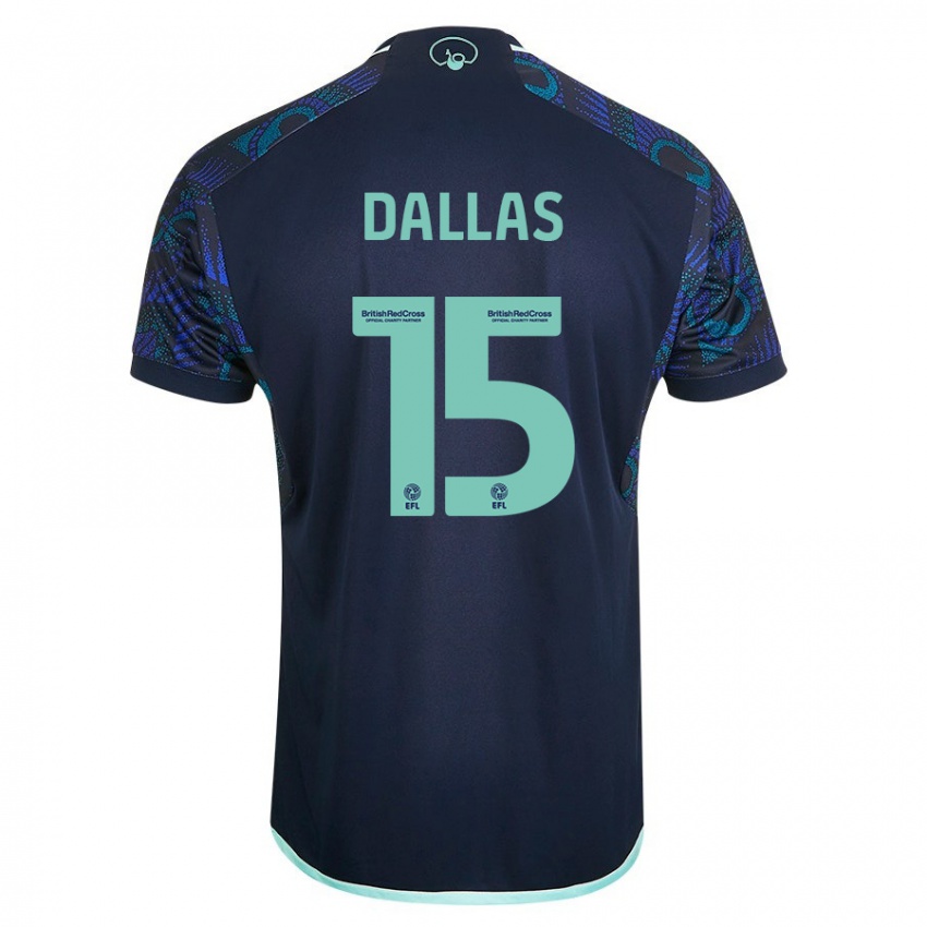 Herren Stuart Dallas #15 Blau Auswärtstrikot Trikot 2023/24 T-Shirt Belgien