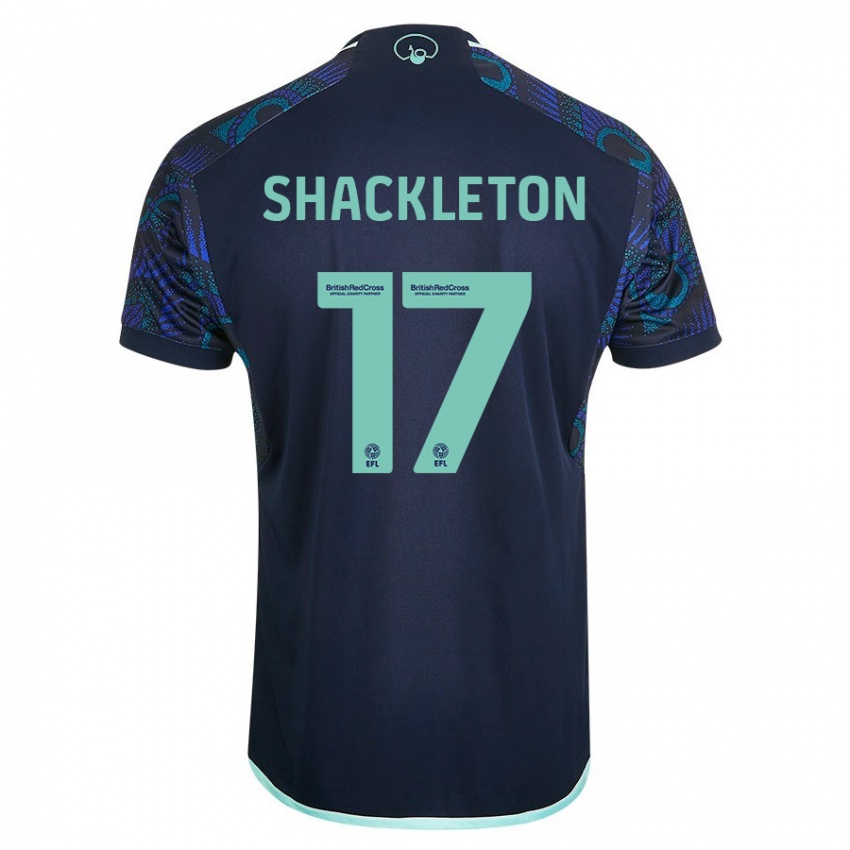 Herren Jamie Shackleton #17 Blau Auswärtstrikot Trikot 2023/24 T-Shirt Belgien