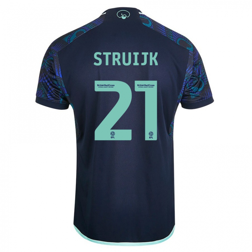 Herren Pascal Struijk #21 Blau Auswärtstrikot Trikot 2023/24 T-Shirt Belgien