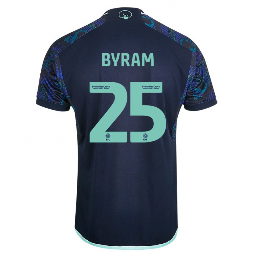 Heren Sam Byram #25 Blauw Uitshirt Uittenue 2023/24 T-Shirt België