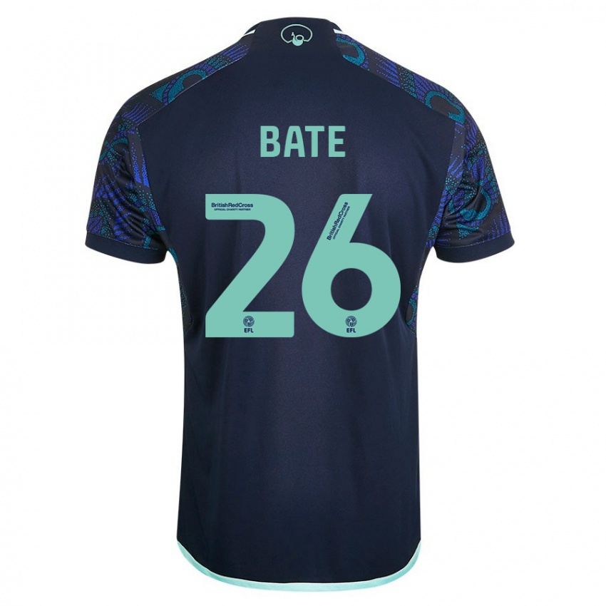 Herren Lewis Bate #26 Blau Auswärtstrikot Trikot 2023/24 T-Shirt Belgien