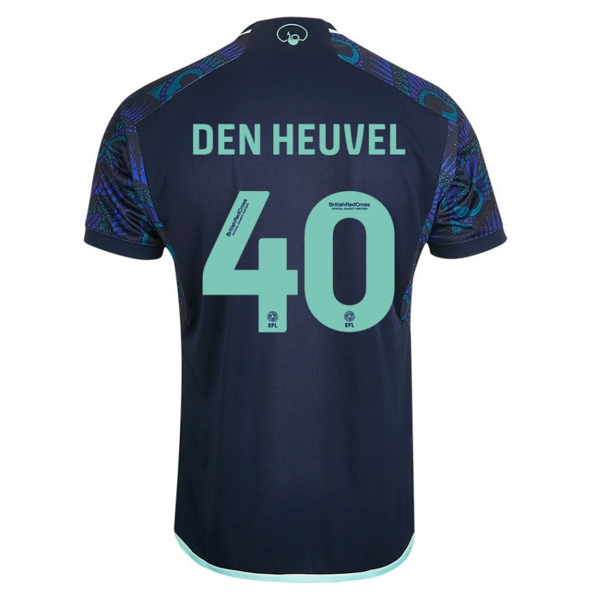 Heren Dani Van Den Heuvel #40 Blauw Uitshirt Uittenue 2023/24 T-Shirt België