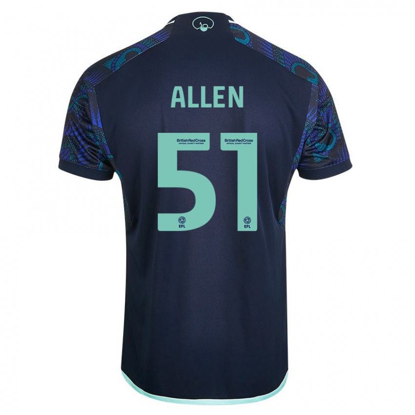 Herren Charlie Allen #51 Blau Auswärtstrikot Trikot 2023/24 T-Shirt Belgien