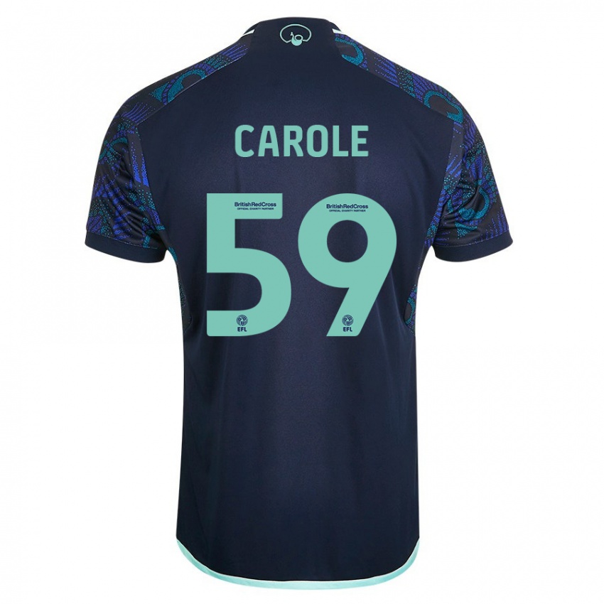 Herren Keenan Carole #59 Blau Auswärtstrikot Trikot 2023/24 T-Shirt Belgien