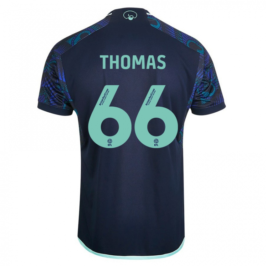 Herren Luca Thomas #66 Blau Auswärtstrikot Trikot 2023/24 T-Shirt Belgien