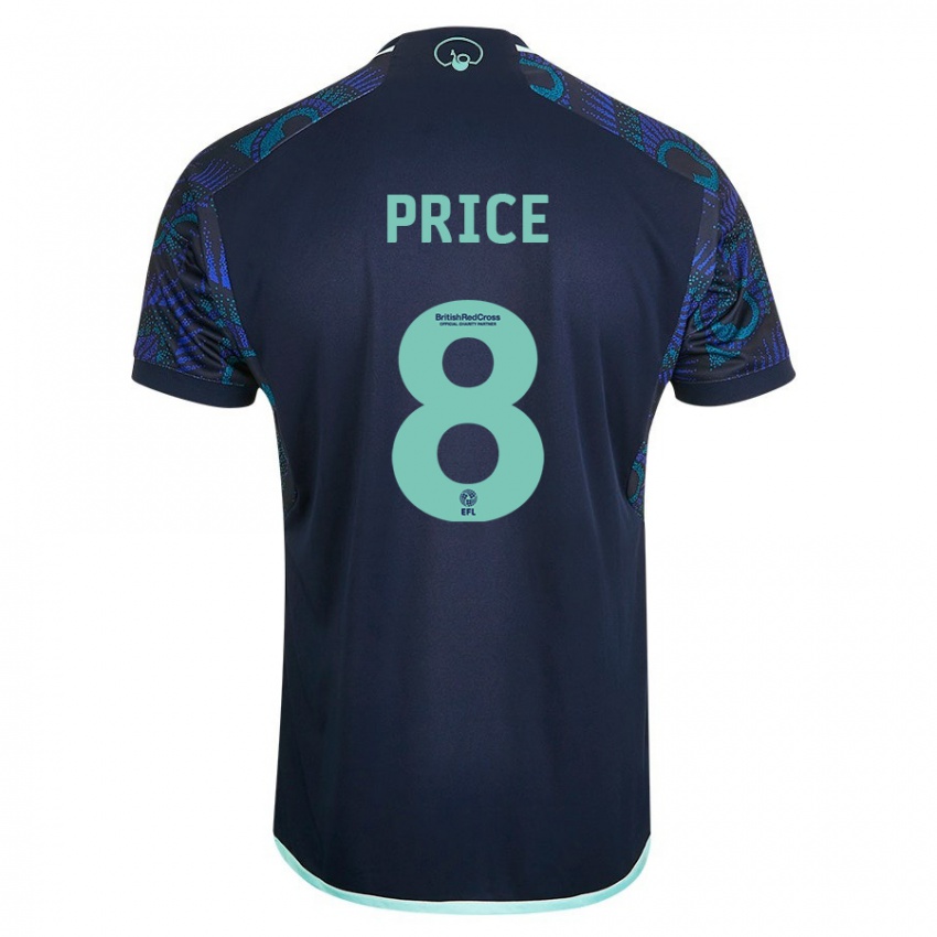 Herren Leoni Price #8 Blau Auswärtstrikot Trikot 2023/24 T-Shirt Belgien