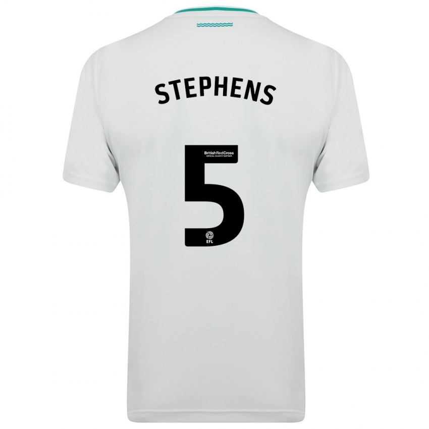 Homme Maillot Jack Stephens #5 Blanc Tenues Extérieur 2023/24 T-Shirt Belgique