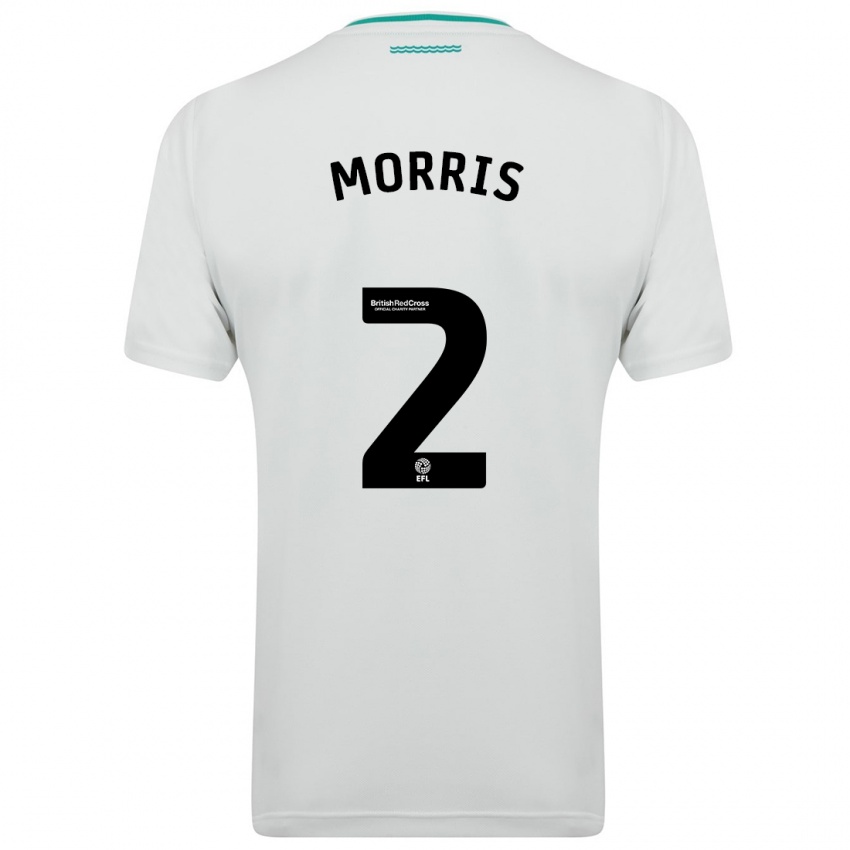 Homme Maillot Ella Morris #2 Blanc Tenues Extérieur 2023/24 T-Shirt Belgique