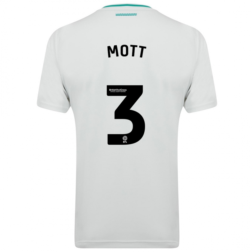 Herren Millicent Mott #3 Weiß Auswärtstrikot Trikot 2023/24 T-Shirt Belgien