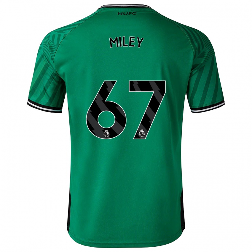 Homme Maillot Lewis Miley #67 Vert Tenues Extérieur 2023/24 T-Shirt Belgique