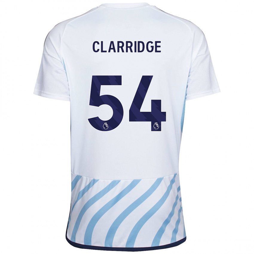 Heren James Clarridge #54 Wit Blauw Uitshirt Uittenue 2023/24 T-Shirt België